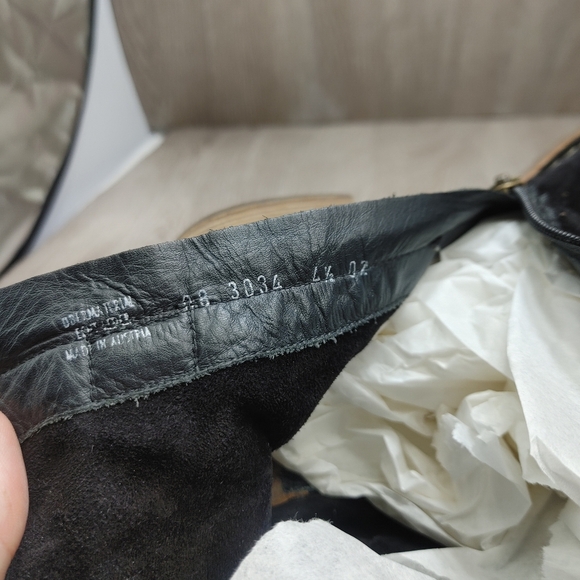 Paul Green Boot Ally Belted Suede Leather Moto UK 4.5 US  7 Black Block Heel - Picture 8 of 13